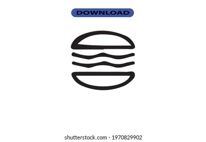 Burger icon or logo high resolution