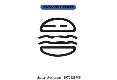 Burger icon or logo high resolution