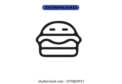 Burger icon or logo high resolution