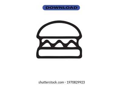 Burger icon or logo high resolution