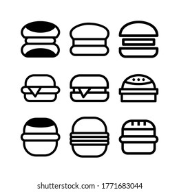 burger icon or logo isolated sign symbol vector illustration - Collection of high quality black style vector icons
