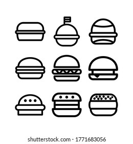 burger icon or logo isolated sign symbol vector illustration - Collection of high quality black style vector icons
