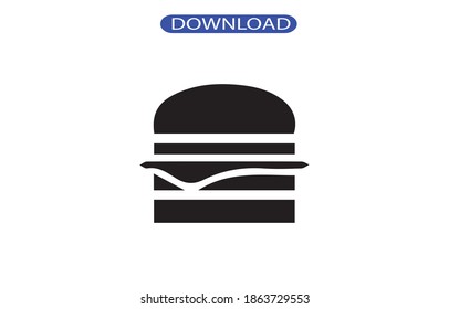 burger icon or logo isolated sign symbol vector illustration - high quality black style vector icons.