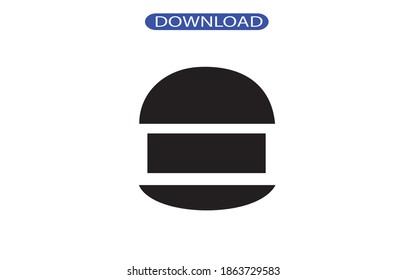 burger icon or logo isolated sign symbol vector illustration - high quality black style vector icons.