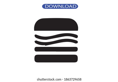 burger icon or logo isolated sign symbol vector illustration - high quality black style vector icons.