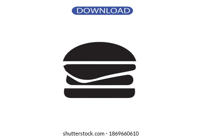 burger icon or logo isolated sign symbol vector illustration - high quality black style vector icons.