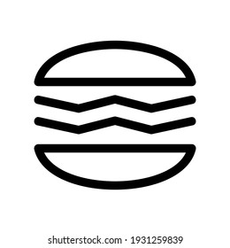 burger icon or logo isolated sign symbol vector illustration - high quality black style vector icons
