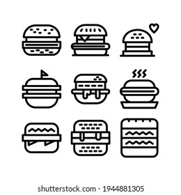 burger icon or logo isolated sign symbol vector illustration - Collection of high quality black style vector icons
