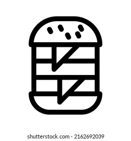 burger icon or logo isolated sign symbol vector illustration - high quality black style vector icons
