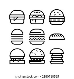 burger icon or logo isolated sign symbol vector illustration - Collection of high quality black style vector icons

