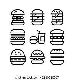 burger icon or logo isolated sign symbol vector illustration - Collection of high quality black style vector icons
