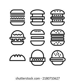 burger icon or logo isolated sign symbol vector illustration - Collection of high quality black style vector icons
