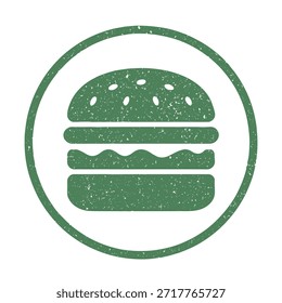 burger icon logo seal vector on white background
Vector stamp icon
