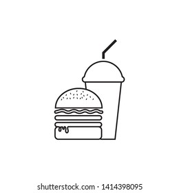 burger icon logo vector design template
