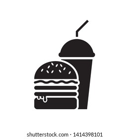 burger icon logo vector design template
