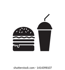 burger icon logo vector design template