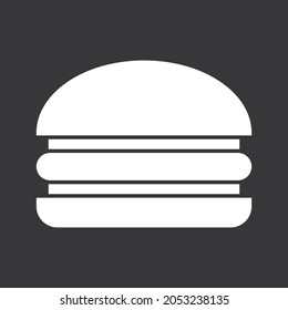 Burger icon on grey background