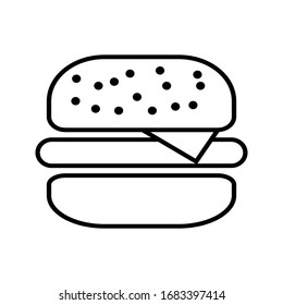icono de la hamburguesa en un fondo blanco. vectoriales10