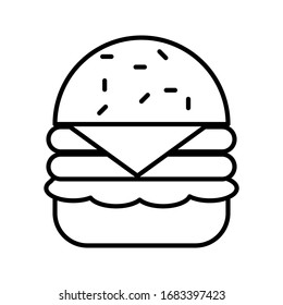 icono de la hamburguesa en un fondo blanco. vectoriales10