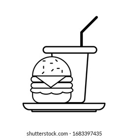 burger icon on a white background. vector eps10