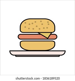 burger icon on a white background. vector eps10