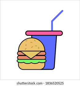 icono de la hamburguesa en un fondo blanco. eps10 vectoriales