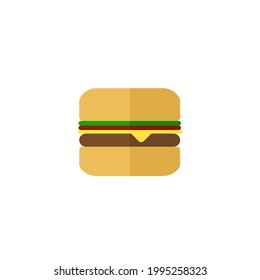 burger icon on a white background, vector illustration