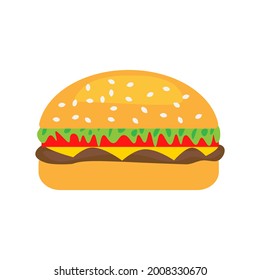 Icono de hamburguesa sobre fondo blanco. Ilustración del vector