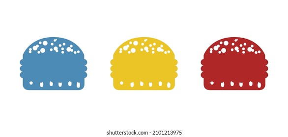 icono de la hamburguesa en un fondo blanco, ilustración vectorial