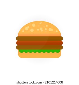 icono de la hamburguesa en un fondo blanco, ilustración vectorial