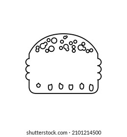 icono de la hamburguesa en un fondo blanco, ilustración vectorial