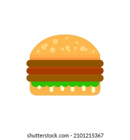 icono de la hamburguesa en un fondo blanco, ilustración vectorial