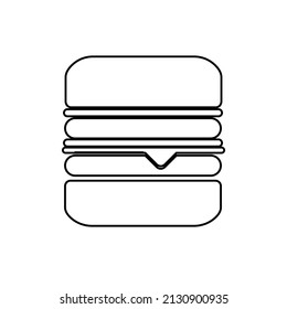 burger icon on a white background, vector illustration