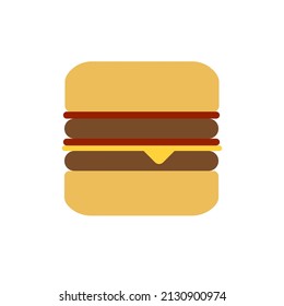burger icon on a white background, vector illustration