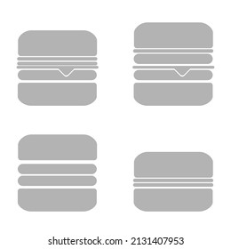 Hamburger Symbol auf weißem Hintergrund, Vektorgrafik