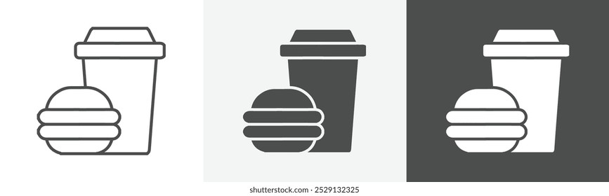 burger icon Outline symbol set