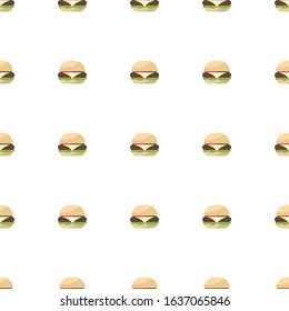 burger icon pattern seamless isolated on white background. Editable flat burger icon. burger icon pattern for web and mobile.