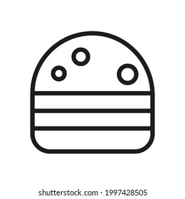 Burger icon. Premium quality object. Vector sign isolated on a white background.