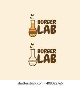 Burger Icon. Burger Restaurant Logo. Burger Lab.