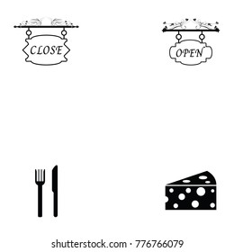 burger icon set