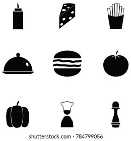 burger icon set