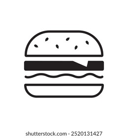  Burger icon set. cheese burger Symbol. hamburger sign. for mobile concept and web design. vector illustration 