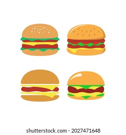 Burger icon set design illustration template