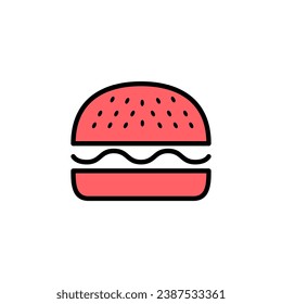 Burger icon set illustration. burger sign and symbol. hamburger