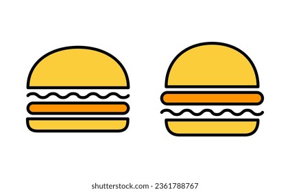 Burger icon set for web and mobile app. burger sign and symbol. hamburger