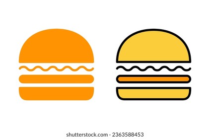 Burger icon set for web and mobile app. burger sign and symbol. hamburger