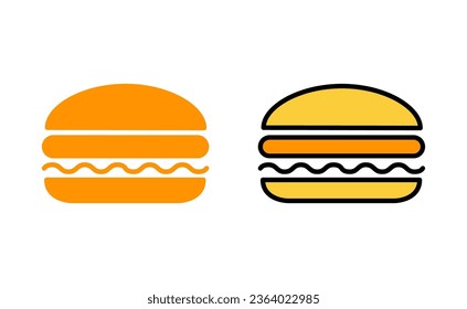 Burger icon set for web and mobile app. burger sign and symbol. hamburger