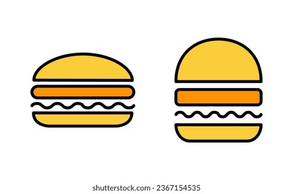 Burger icon set for web and mobile app. burger sign and symbol. hamburger