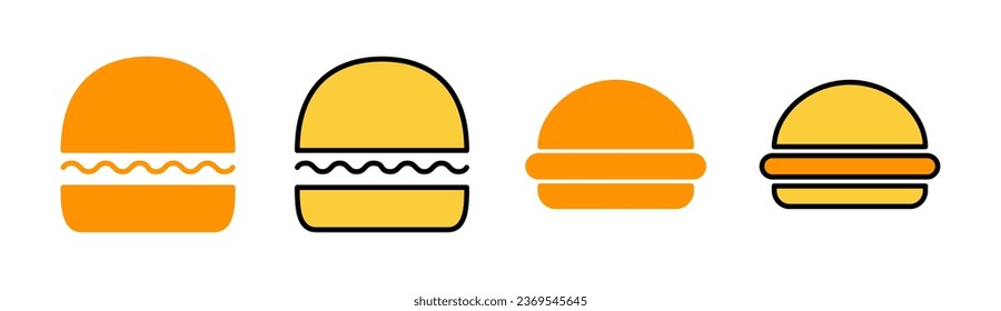 Burger icon set for web and mobile app. burger sign and symbol. hamburger