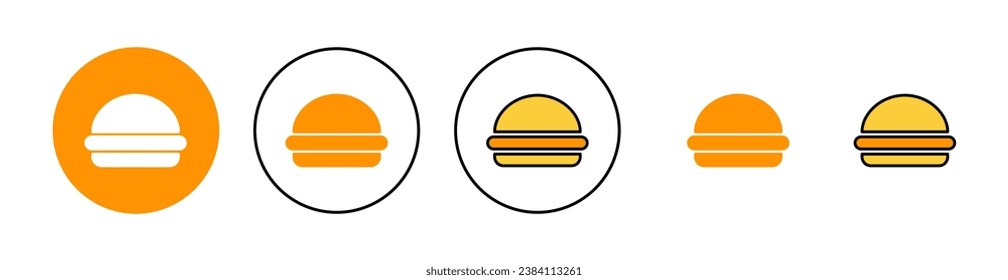 Burger icon set for web and mobile app. burger sign and symbol. hamburger